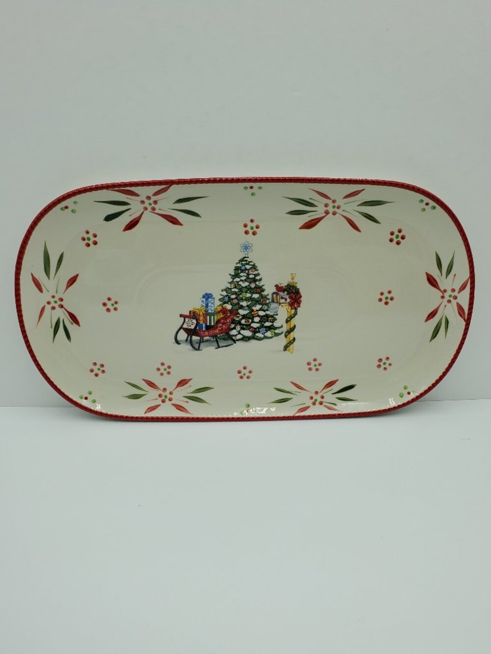 Temp-tations Old World Christmas Holiday Oval Platter Large Oval Serving Plate